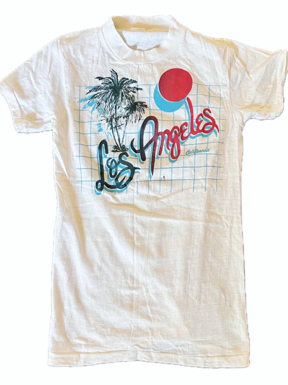 LOS ANGELES Vintage 1980’s Single Stitch Graphic T-shirt Bright Colors Size S